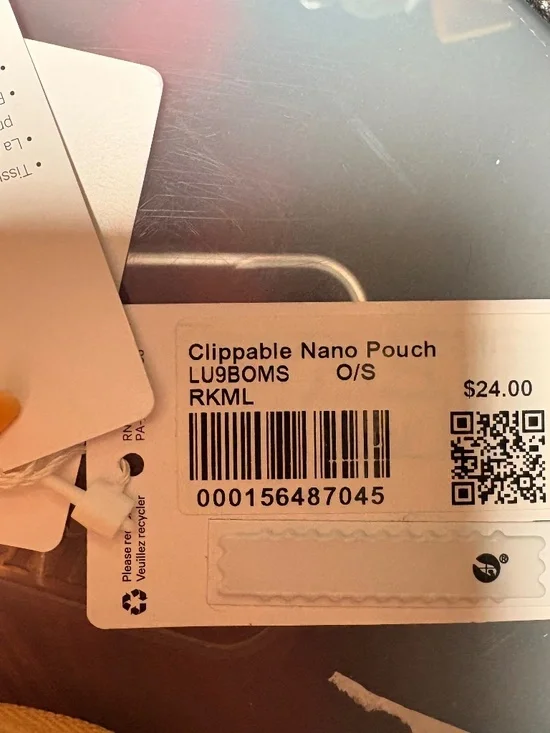 Lululemon Clippable Nano Pouch New With Tags, Sold Out Rock Melon - Picture 4 of 4